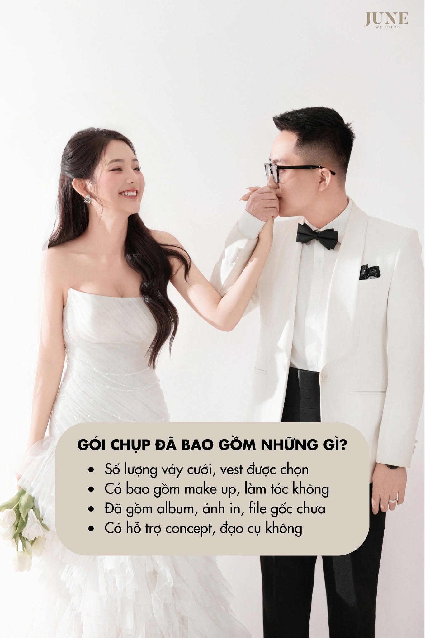 Kiểm tra gói chụp ảnh cưới đã bao gồm những gì