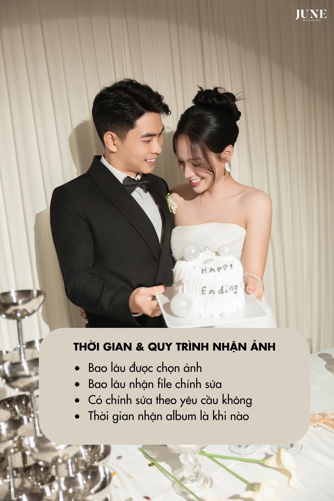 Thời gian và quy trình nhận ảnh cưới tại JUNE Wedding